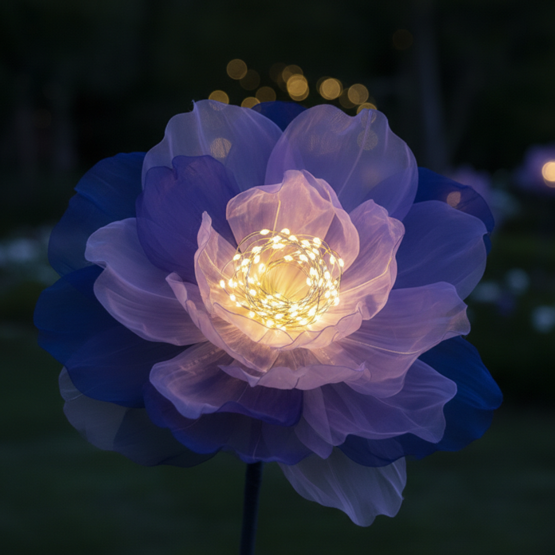 Flores iluminadas con LED
