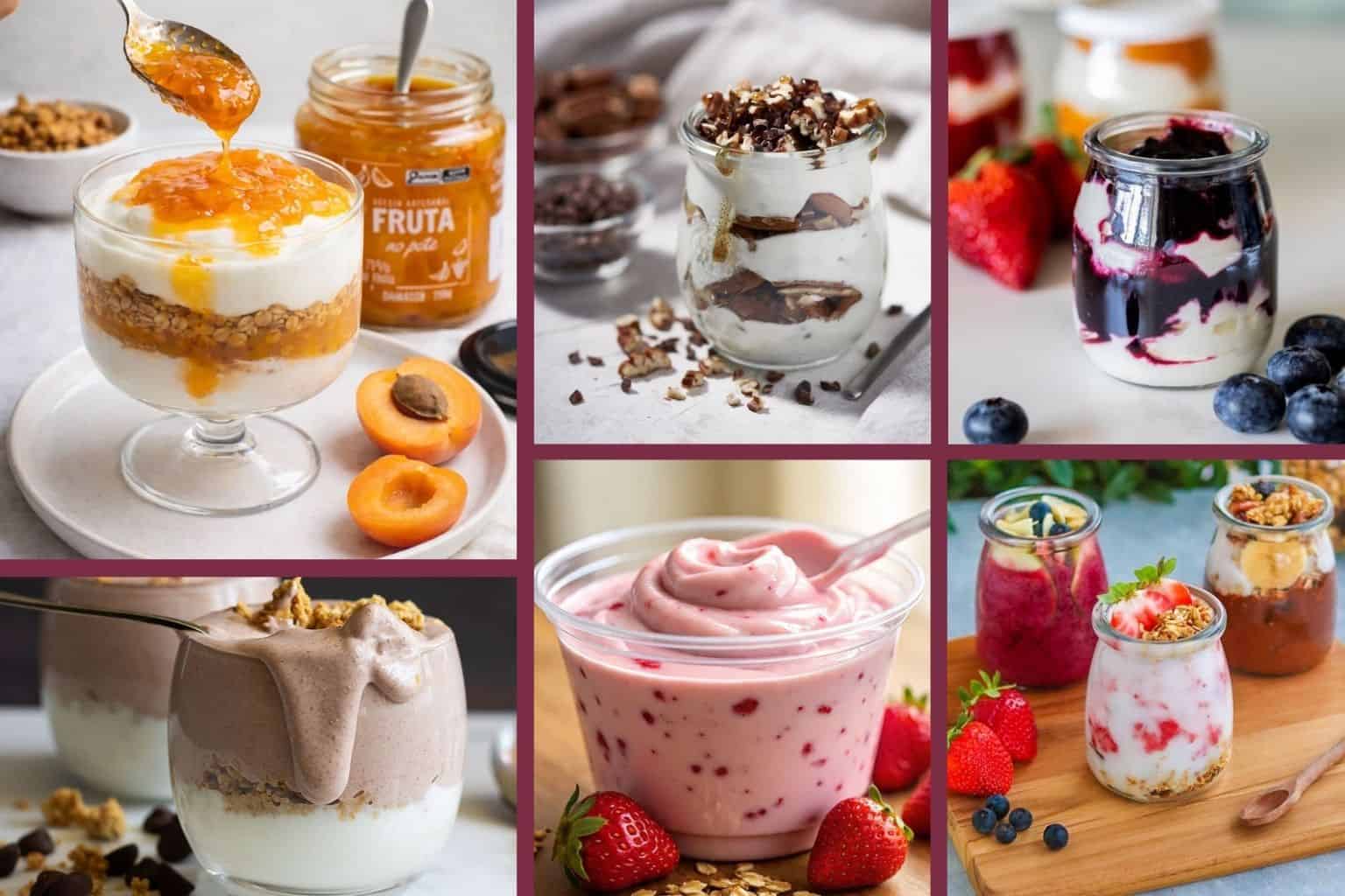 Yogur gourmet casero con frutas frescas